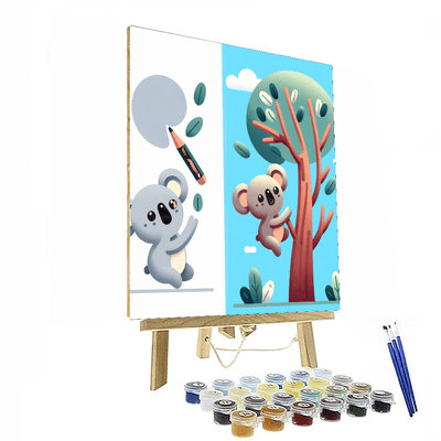 Cuddly Koala's Climb Painting By Numbers Kit