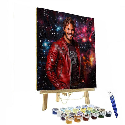 Chris Pratt: A Galactic Journey With Star-lord Paint By Color