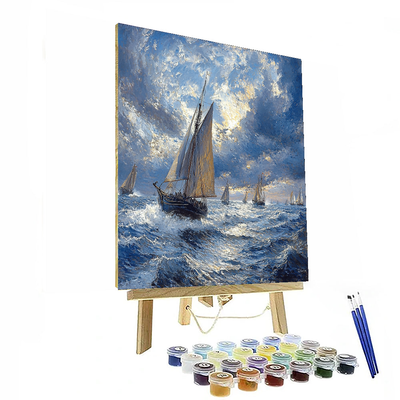 Turner Inspired Sailing Through Time  Paint By Numbers Art