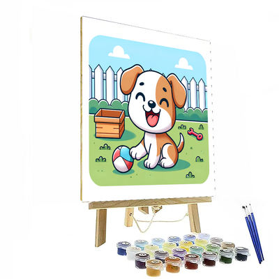 Puppy's Backyard Playground DIY Paint By Numbers