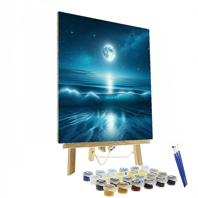 Celestial Moonlit Ocean Paint By Numbers Art