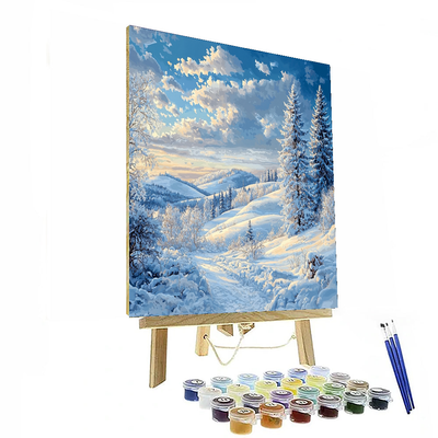 Caspar David Friedrich Inspired Winter Serenity  Painting By Numbers Kit