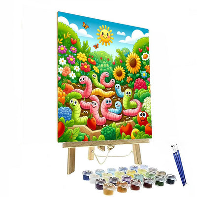 Wiggly Worm Friends Paint By Color