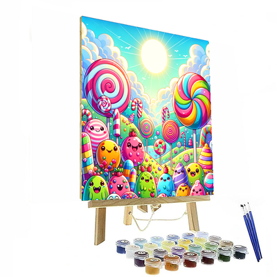 Colorful Candyland Adventure Numbered Painting Kits