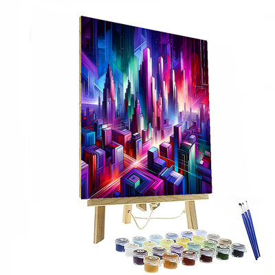 Urban Neon Nights Painting Number Kit