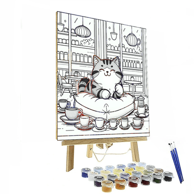 Charming Cat Café Paint By Numbers