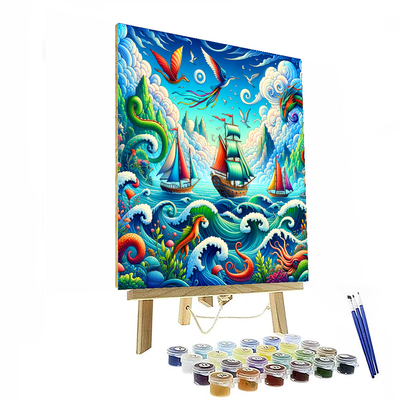 Whimsical Sea Voyage Paint By Color