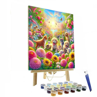 Whimsical Pet Playground Paint By Numbers Kits