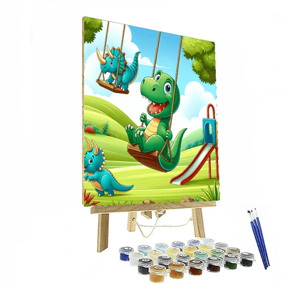 Dinosaur Playground Paint By Number