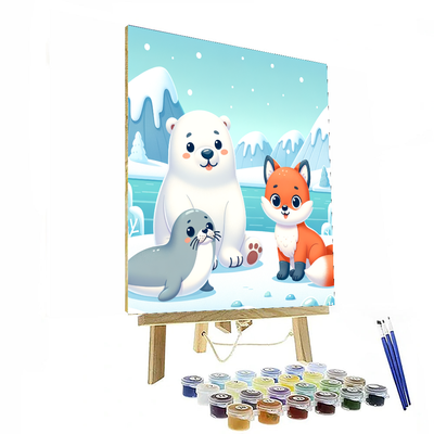 Charming Arctic Animals Painting By Numbers Kit