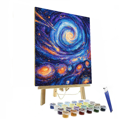 Salvador Dali Inspired Celestial Whirl  Painting By Numbers Kit