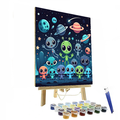 Funny Space Aliens Paint By Number