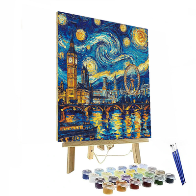 Vincent Van Gogh Inspired Starry Night Over London  Paint By Numbers Art