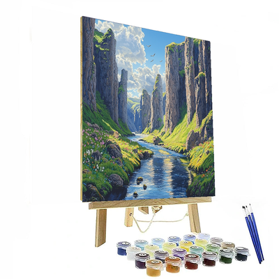 Fjadrargljufur Canyon Painting By Numbers Kit