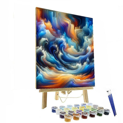 Vivid Abstract Waves Paint By Numbers