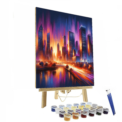 Dynamic Urban Skyline Paint By Numbers