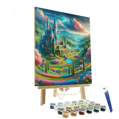 Fairy Tale Castle View Number Painting