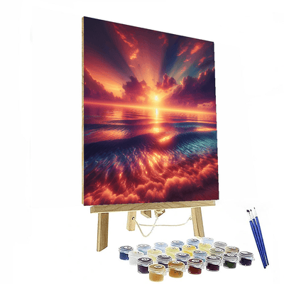 Serene Coastal Sunrise Painting By Numbers Kit