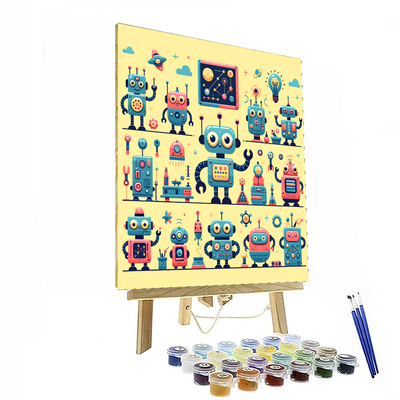 Robot Builder's World Painting By Numbers Kit