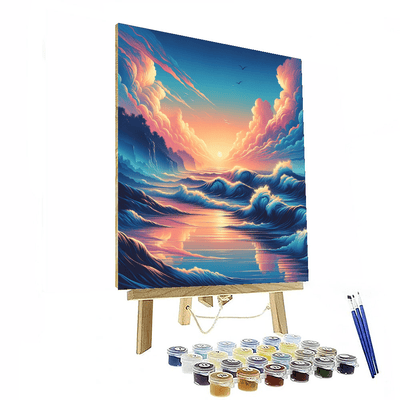 Ocean Waves At Dawn DIY Paint By Numbers