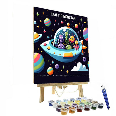 Wacky Spaceship Adventure Paint By Number