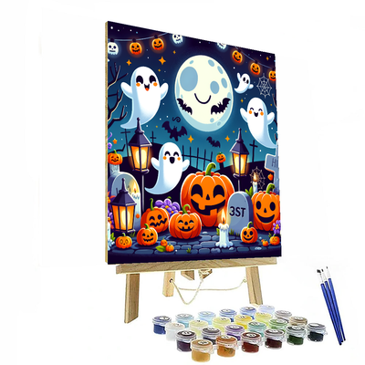 Festive Halloween Adventure Painting By Numbers Kit