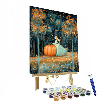 Cinderella's Pumpkin Ride - Disney Inspired Paint By Color