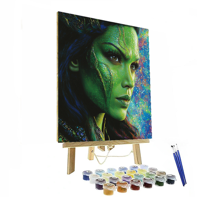 Zoë Saldana: A Cosmic Adventure As Gamora Paint By Color