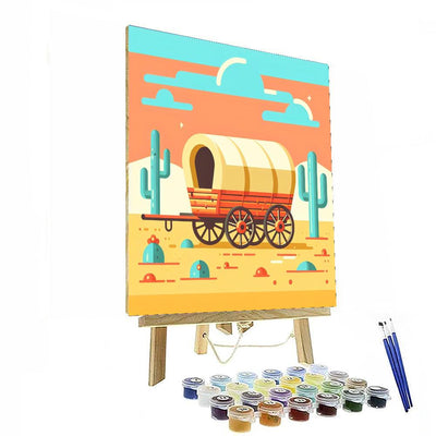 Wild West Wagon Number Painting