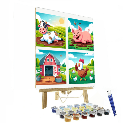 Charming Farmyard Fun Number Painting