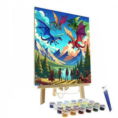 Adventure With Magical Dragons Painting By Numbers Kit