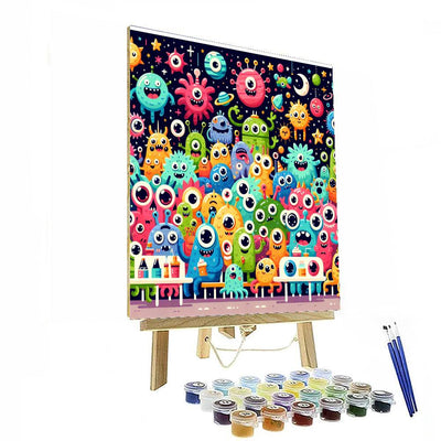 Space Monster Mayhem Painting By Numbers Kit