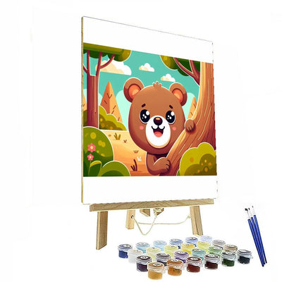 Curious Baby Bear DIY Paint By Numbers