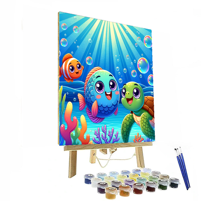 Happy Ocean Friends Numbered Painting Kits