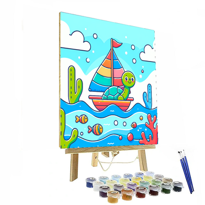 Sailing Turtle Number Painting