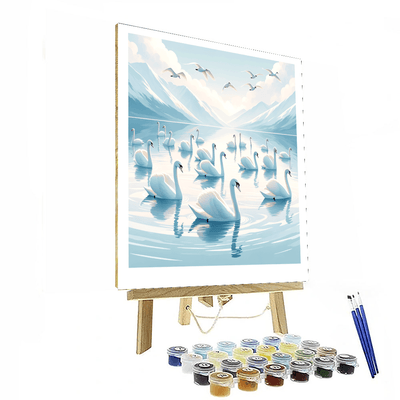 Graceful Swan Lake DIY Paint By Numbers