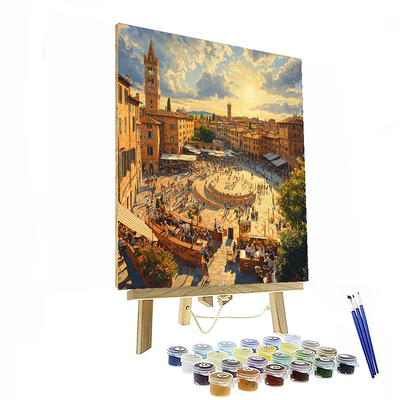 Siena's Piazza Del Campo Numbered Painting Kits