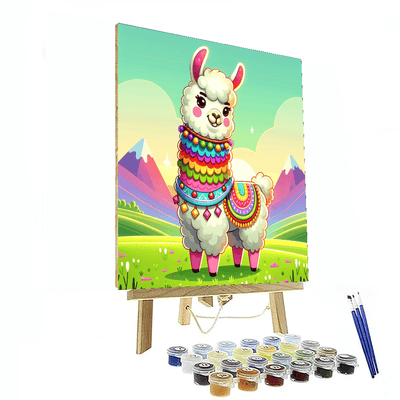 Charming Llama Numbered Painting Kits