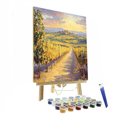 Paul Cézanne Inspired Chateau Vineyard Serenity  Numbered Painting Kits