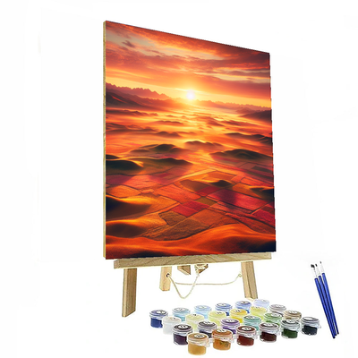 Sunrise Over Fields Painting By Numbers Kit