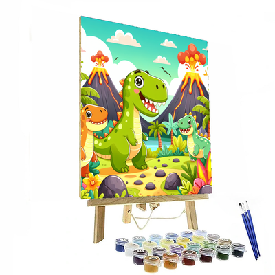 Friendly Dino Adventure Number Painting