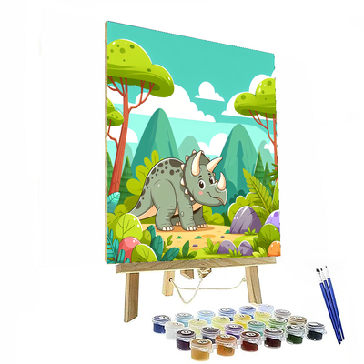 Dinosaur Adventure Trail Paint By Numbers Art