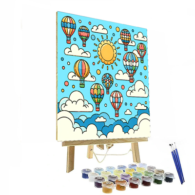 Bright And Bubbly Balloon Ride Number Painting