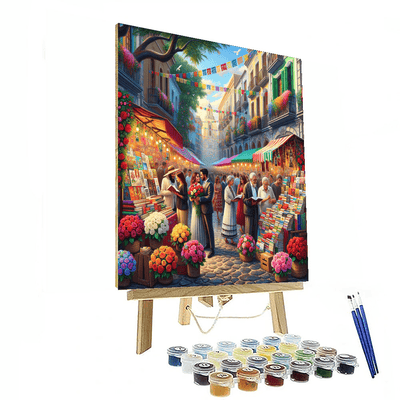 Diada De Sant Jordi - Barcelona, Spain Paint By Numbers Art