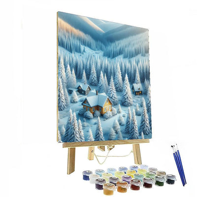 Timeless Winter Scenery Number Painting