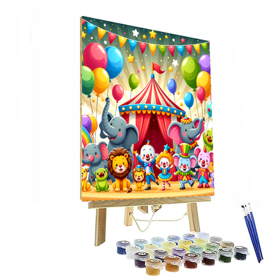 Friendly Circus Animals Paint By Numbers Kits