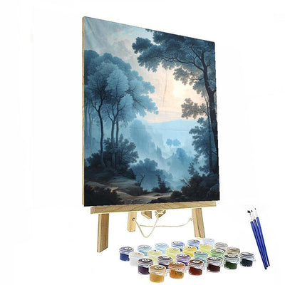 Caspar David Friedrich Inspired Moonlit Forest  Paint By Number