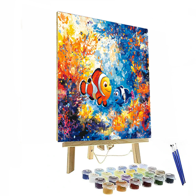 Nemo And Dory's Ocean Adventure - Disney Inspired Number Painting