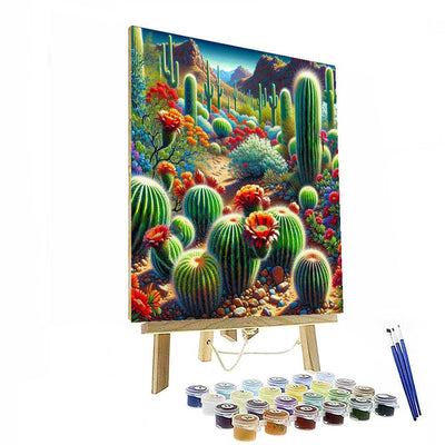 Southwest Desert Blooms Painting Number Kit