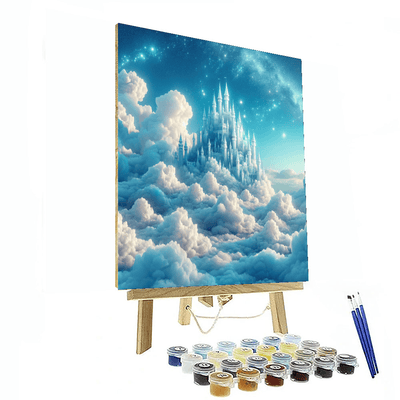 Whimsical Cloud Castles Number Painting